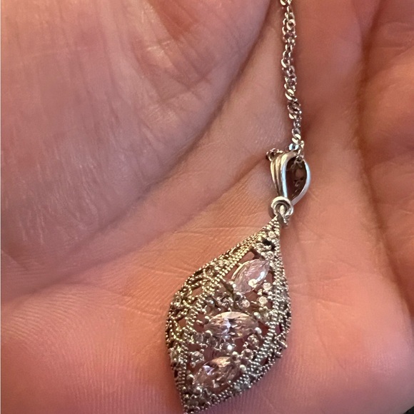 Jewelry - RL 925  Silver Indonesia signed - necklace , pink sapphire!